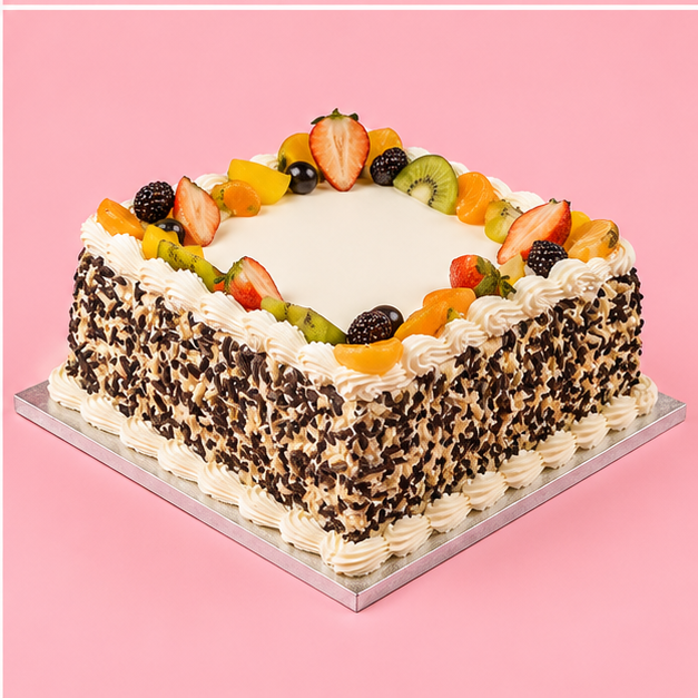 Square Marble Fruit Cake