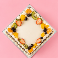 Square Marble Fruit Cake