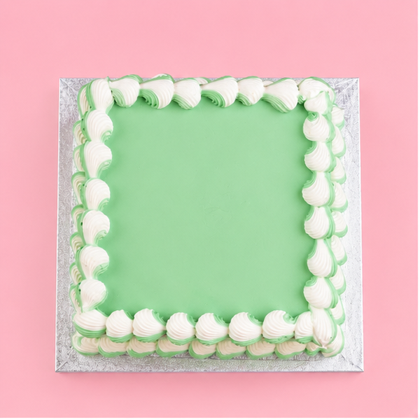 Square Vanilla Meadow Cake