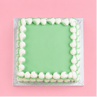Square Vanilla Meadow Cake