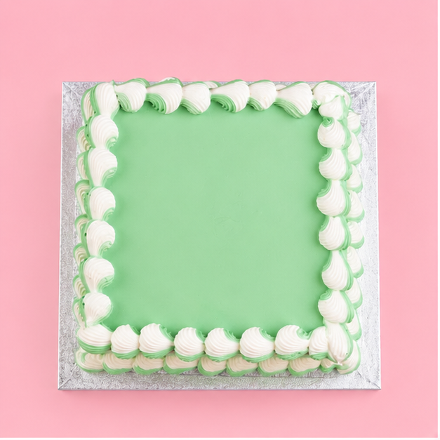 Square Vanilla Meadow Cake