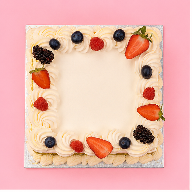 Square Pistachio Fruit Cake