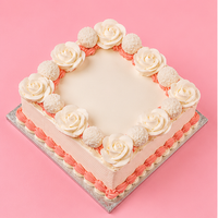 Square Floral Raffaello Cake