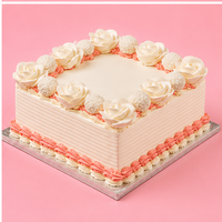 Square Floral Raffaello Cake
