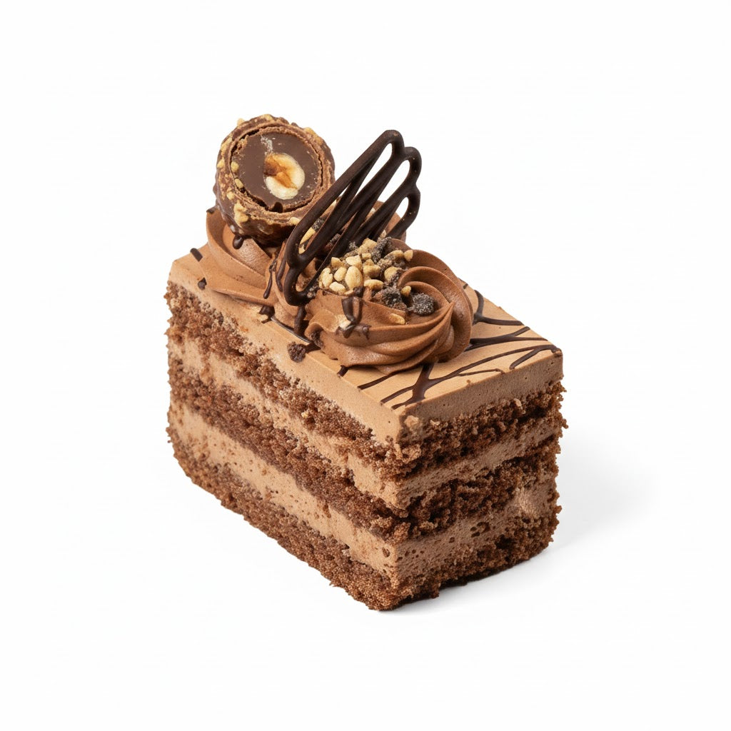 Ferrero Rocher Cake Slice