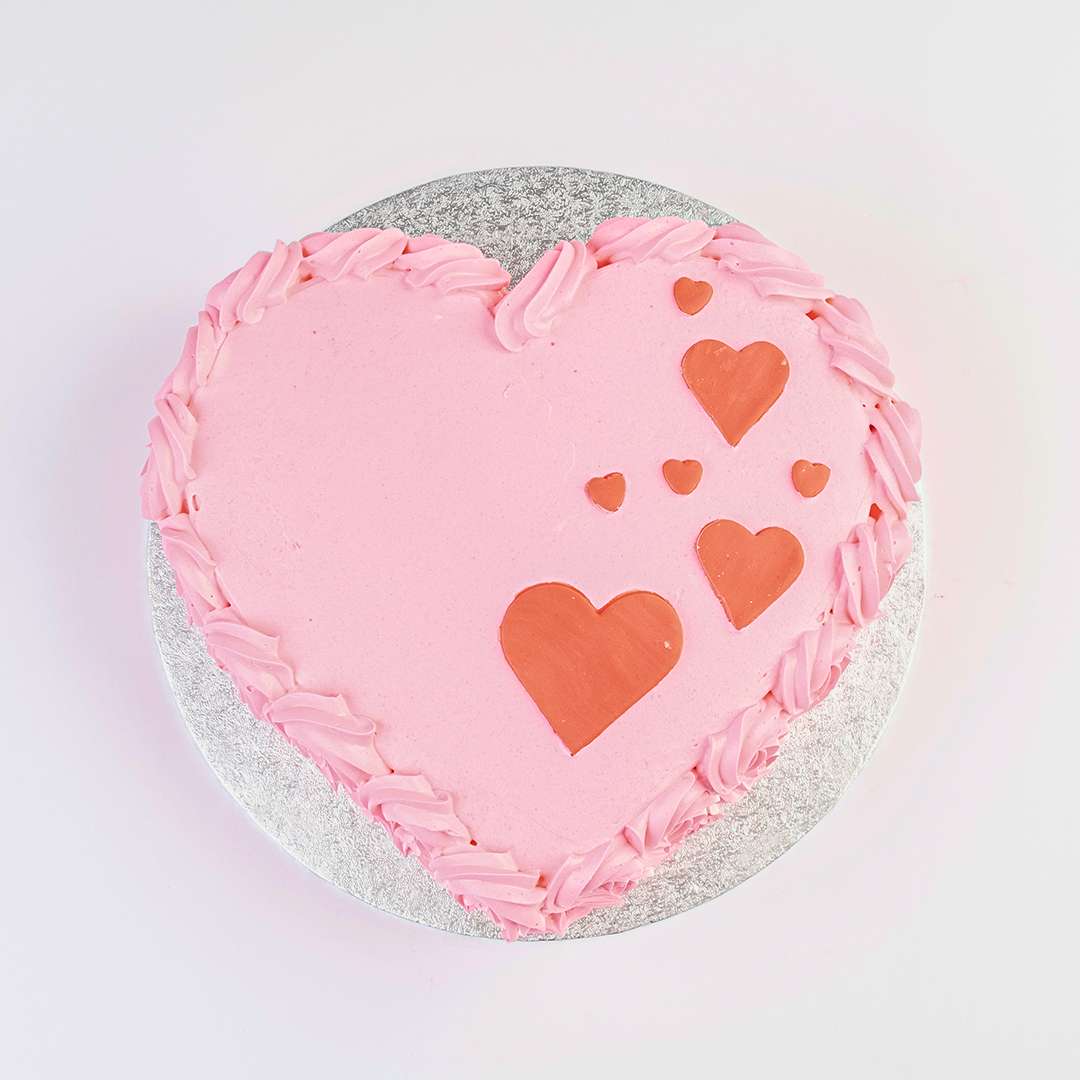 Floating Hearts Valentine’s Cake