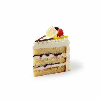 Lemon & Blueberry Cake Slice