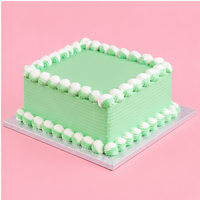 Square Vanilla Meadow Cake