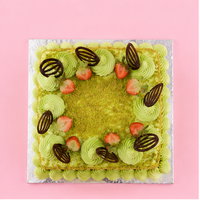 Square Pistachio Delight Cake
