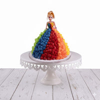 Rainbow Doll Cake