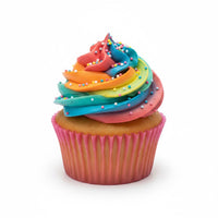 Rainbow Vanilla Cupcakes