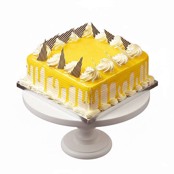 Mango Swirl Square Cake