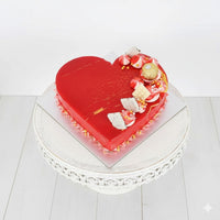 Red Elegance Mirror Glaze Cake