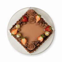 Rich Square Chocolate Cake