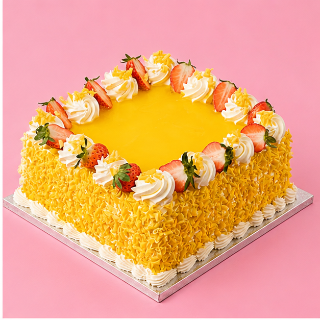 Square Mango Cake